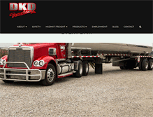 Tablet Screenshot of dkdtrucking.com